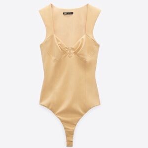 Zara Yellow Sleeveless Bodysuit
